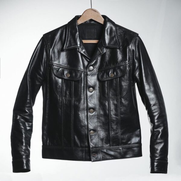 SHOP NOW! - GENUINE LEATHER JACKET WITH BUTTONS