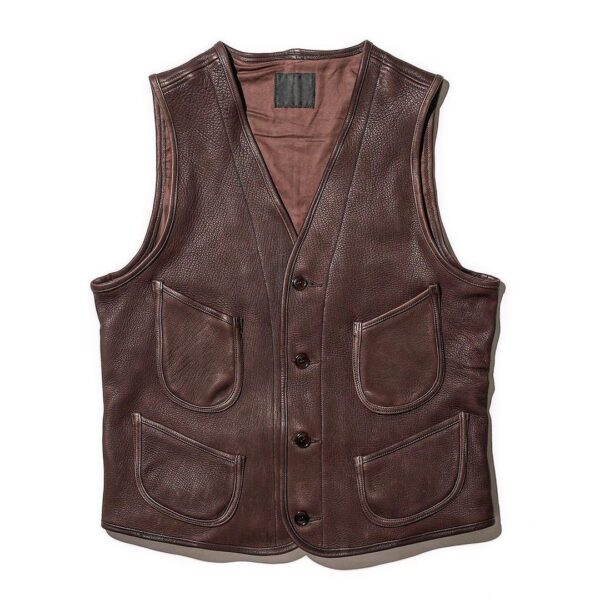 Shop Now! - Handmade Brown Sleeveless jackets For Men