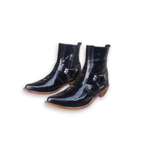 Glossy pointed zipper boot for men - Shop Now! - Image 5