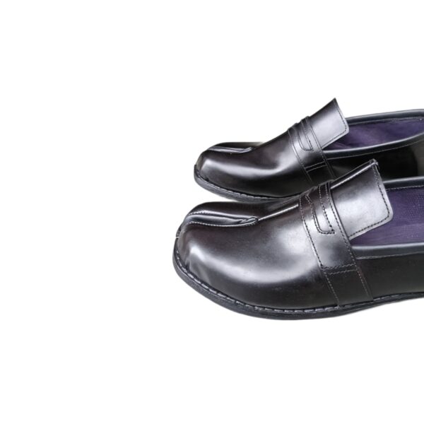Broyal Black Leather Tabi Loafers | Shop Now & Save 10%! - Image 2