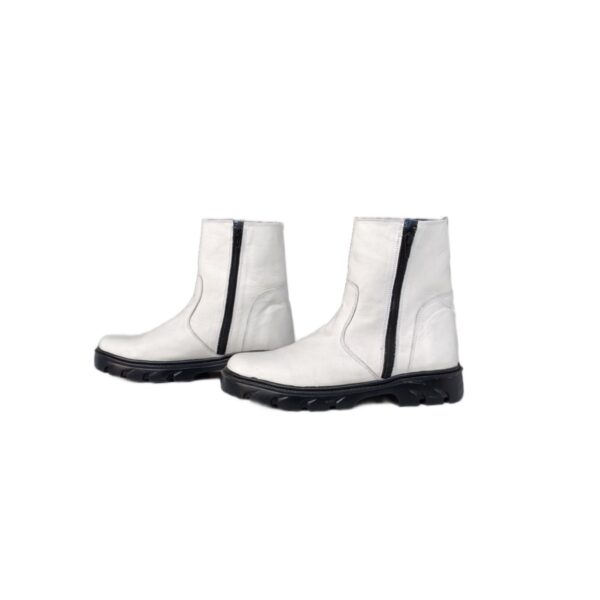 Broyal White Zipper Boots with Chunky Sole | 10% OFF!