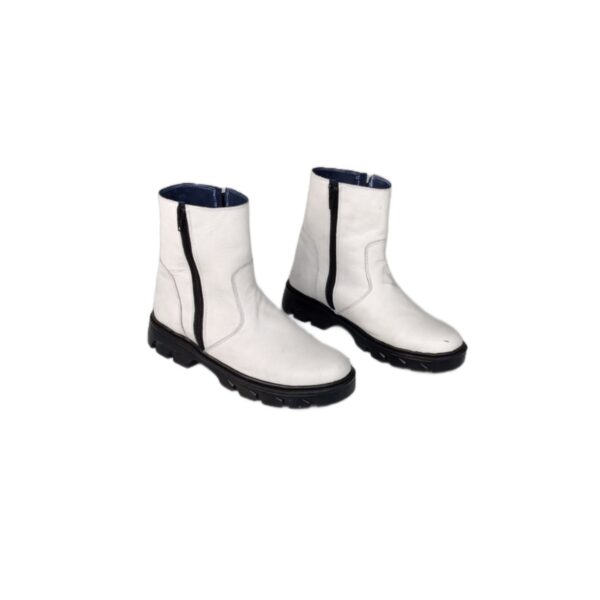 Broyal White Zipper Boots with Chunky Sole | 10% OFF! - Image 2