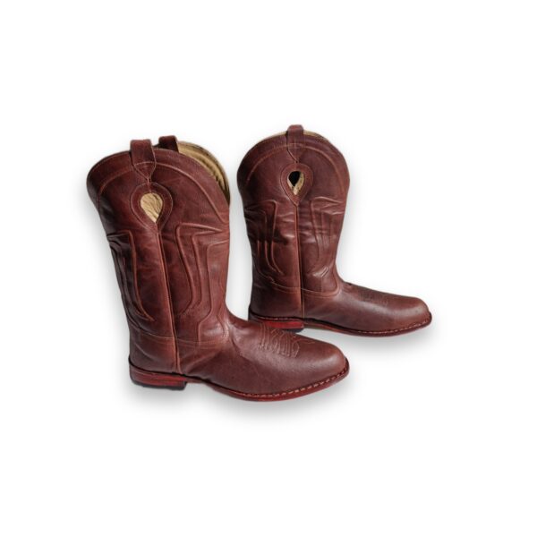 Buy Handcrafted Cowboy Boots In Brown Leather - 10% OFF - Image 2