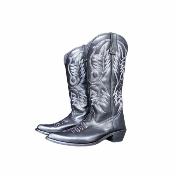 Genuine Leather Cowboy Boots with Cuban Heels – Broyal (10% OFF) - Image 2