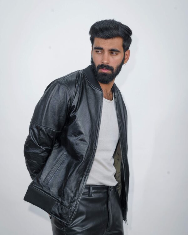 Black Real Leather Jacket - 10% Off Premium Quality - Image 2