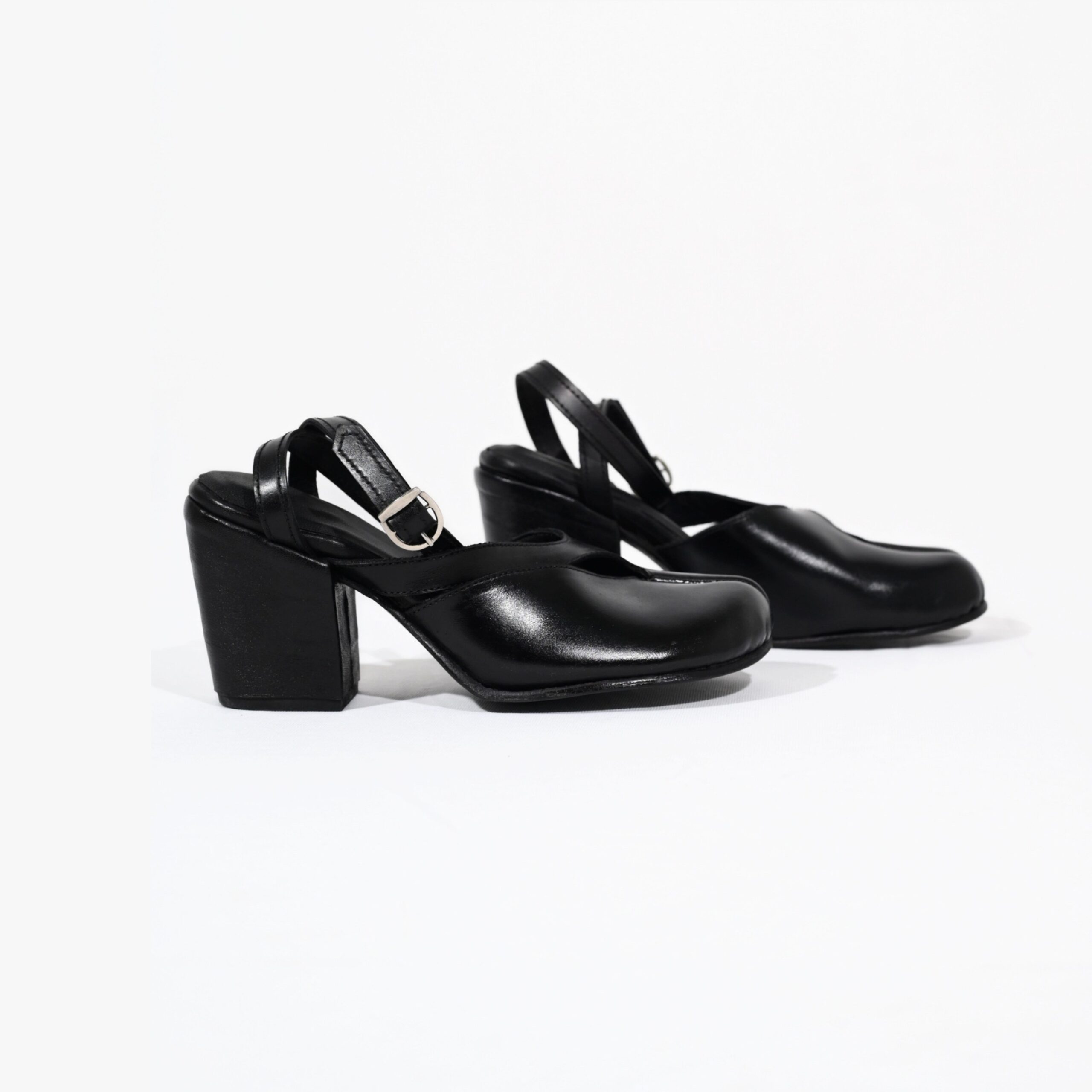 Tabi Heeled Sandals – Premium Black Leather | 10% Off - Image 2