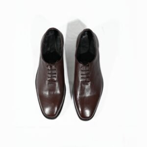 Premium Dark Brown Leather Oxford Shoes for Men | Handcrafted Formal Shoes | BROYAL
