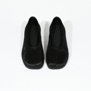 Black Hairon Tabi Mary Jane Flats | Split Toe Designer Shoes