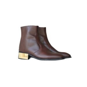 The Coffee Chrome Gilded Leather Boots