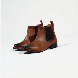 Genuine Leather Tan Chelsea Boot