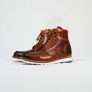 Brown Heritage Moc Toe Leather Boots