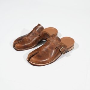 Brown Genuine Leather Kolhapuri Mules