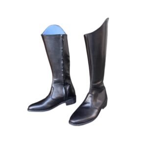 Black Genuine Leather Fashion Boots