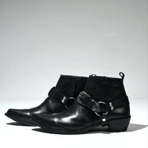 Noir Harness Genuine Leather Boots