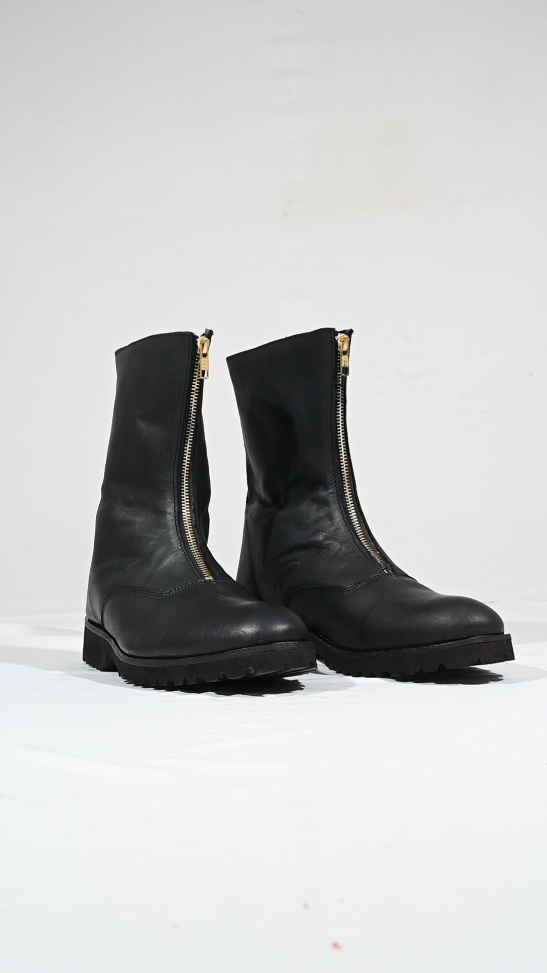 Classic Front-Zip Leather Boots – Genuine Leather - Image 3