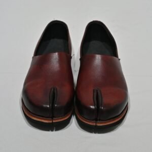 Artisan Split-Toe Leather Loafers – Genuine Leather